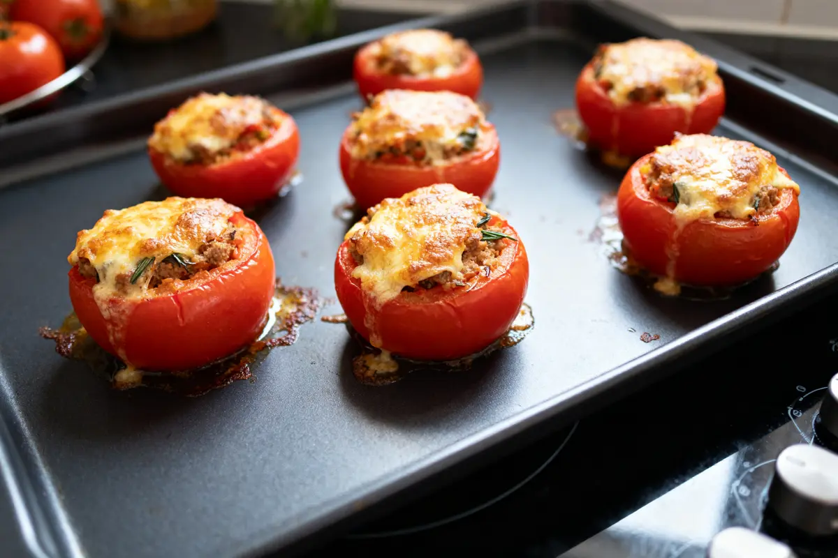 Tomates farcies gratinées au four chaleur tournante temps de cuisson optimal pour saveurs exquises