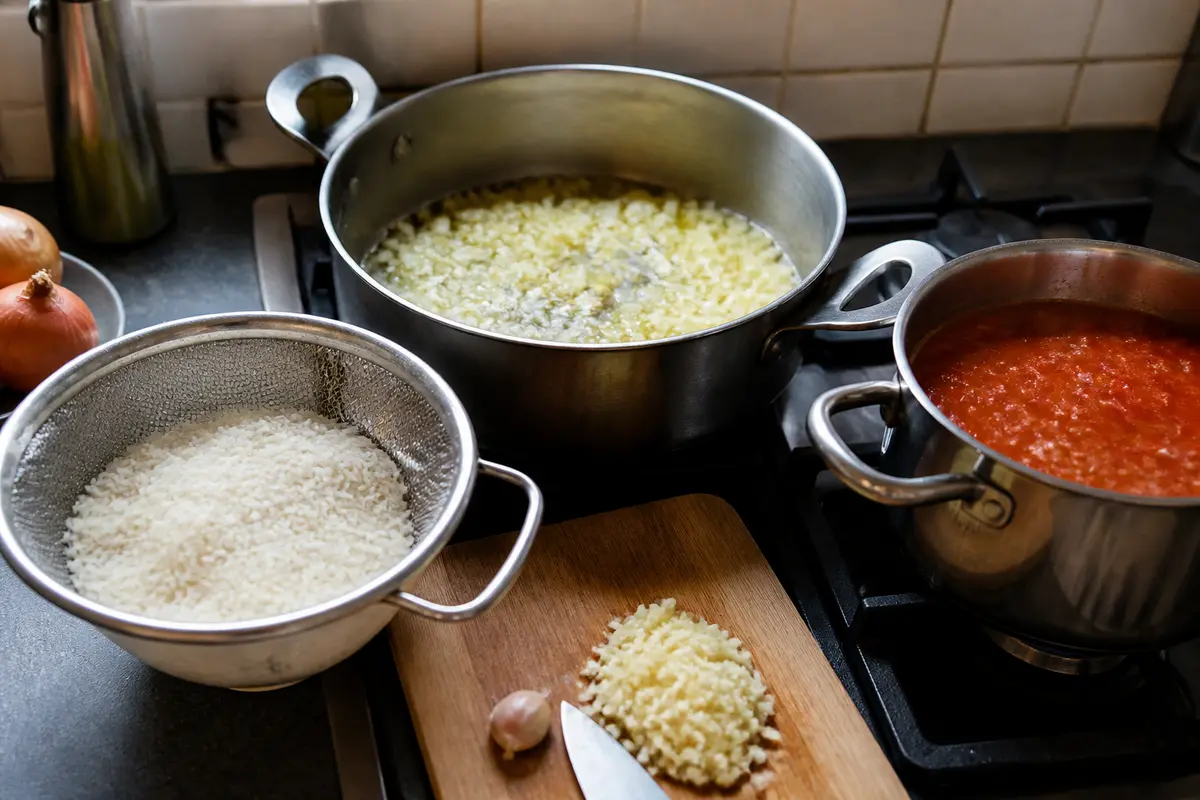 Riz à la tomates : Recette facile aux oignons et herbes