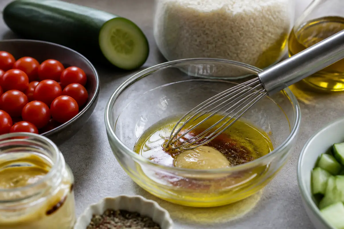 Vinaigrette pour salade de riz : Recette facile et rapide