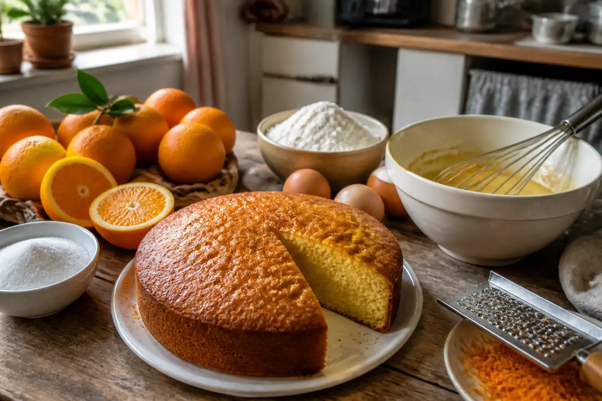 Recette de grand-mère du gâteau à l’orange moelleux et facile